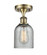 Caledonia - 1 Light - 5 inch - Antique Brass - Semi-Flush Mount (3442|516-1C-AB-G257-LED)