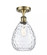 Waverly - 1 Light - 8 inch - Antique Brass - Semi-Flush Mount (3442|516-1C-AB-G372-LED)