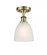 Castile - 1 Light - 6 inch - Antique Brass - Semi-Flush Mount (3442|516-1C-AB-G381)