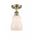Ellery - 1 Light - 5 inch - Antique Brass - Semi-Flush Mount (3442|516-1C-AB-G391-LED)