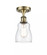 Ellery - 1 Light - 5 inch - Antique Brass - Semi-Flush Mount (3442|516-1C-AB-G392)