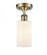 Clymer - 1 Light - 4 inch - Antique Brass - Semi-Flush Mount (3442|516-1C-AB-G801)