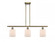 Cobbleskill - 3 Light - 36 inch - Antique Brass - Stem hung - Island Light (3442|516-3I-AB-G111)