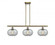 Gorham - 3 Light - 36 inch - Antique Brass - Stem hung - Island Light (3442|516-3I-AB-G247)