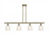 Castile - 4 Light - 48 inch - Antique Brass - Stem hung - Island Light (3442|516-4I-AB-G381)