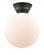 Beacon - 1 Light - 12 inch - Matte Black - Flush Mount (3442|623-1F-BK-G201-12)