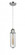 Muselet - 1 Light - 5 inch - Polished Chrome - Cord hung - Mini Pendant (3442|900-1P-PC-CE225-PC-LED)