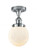 Beacon - 1 Light - 6 inch - Polished Chrome - Semi-Flush Mount (3442|916-1C-PC-G201-6-LED)