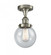 Beacon - 1 Light - 6 inch - Brushed Satin Nickel - Semi-Flush Mount (3442|916-1C-SN-G204-6-LED)