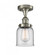 Bell - 1 Light - 5 inch - Brushed Satin Nickel - Semi-Flush Mount (3442|916-1C-SN-G52)
