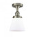 Cone - 1 Light - 6 inch - Brushed Satin Nickel - Semi-Flush Mount (3442|916-1C-SN-G61-LED)
