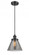 Cone - 1 Light - 8 inch - Matte Black - Cord hung - Mini Pendant (3442|916-1P-BK-G43-LED)