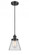 Cone - 1 Light - 6 inch - Matte Black - Cord hung - Mini Pendant (3442|916-1P-BK-G62-LED)