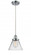 Cone - 1 Light - 8 inch - Polished Chrome - Cord hung - Mini Pendant (3442|916-1P-PC-G42-LED)