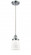 Bell - 1 Light - 5 inch - Polished Chrome - Cord hung - Mini Pendant (3442|916-1P-PC-G51)