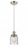 Bell - 1 Light - 5 inch - Brushed Satin Nickel - Cord hung - Mini Pendant (3442|916-1P-SN-G54-LED)