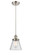 Cone - 1 Light - 6 inch - Brushed Satin Nickel - Cord hung - Mini Pendant (3442|916-1P-SN-G64)