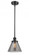 Cone - 1 Light - 8 inch - Matte Black - Mini Pendant (3442|916-1S-BK-G43)