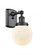 Beacon - 1 Light - 6 inch - Matte Black - Sconce (3442|916-1W-BK-G201-6-LED)