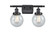 Beacon - 2 Light - 16 inch - Matte Black - Bath Vanity Light (3442|916-2W-BK-G204-6-LED)
