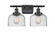 Bell - 2 Light - 18 inch - Matte Black - Bath Vanity Light (3442|916-2W-BK-G74-LED)