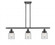 Bell - 3 Light - 36 inch - Matte Black - Stem Hung - Island Light (3442|916-3I-BK-G52)
