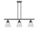 Cone - 3 Light - 36 inch - Matte Black - Stem Hung - Island Light (3442|916-3I-BK-G62-LED)