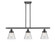 Cone - 3 Light - 36 inch - Matte Black - Stem Hung - Island Light (3442|916-3I-BK-G64-LED)