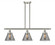 Cone - 3 Light - 36 inch - Brushed Satin Nickel - Stem Hung - Island Light (3442|916-3I-SN-G43-LED)