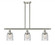 Bell - 3 Light - 36 inch - Brushed Satin Nickel - Stem Hung - Island Light (3442|916-3I-SN-G54)