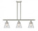 Cone - 3 Light - 36 inch - Brushed Satin Nickel - Stem Hung - Island Light (3442|916-3I-SN-G62)