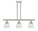 Cone - 3 Light - 36 inch - Brushed Satin Nickel - Stem Hung - Island Light (3442|916-3I-SN-G64)