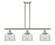 Bell - 3 Light - 36 inch - Brushed Satin Nickel - Stem Hung - Island Light (3442|916-3I-SN-G72-LED)