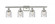 Bell - 4 Light - 36 inch - Brushed Satin Nickel - Bath Vanity Light (3442|916-4W-SN-G54)