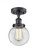 Beacon - 1 Light - 6 inch - Matte Black - Semi-Flush Mount (3442|916-1C-BK-G202-6-LED)