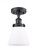 Cone - 1 Light - 6 inch - Matte Black - Semi-Flush Mount (3442|916-1C-BK-G61)
