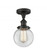 Beacon - 1 Light - 6 inch - Oil Rubbed Bronze - Semi-Flush Mount (3442|916-1C-OB-G202-6-LED)