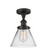 Cone - 1 Light - 8 inch - Oil Rubbed Bronze - Semi-Flush Mount (3442|916-1C-OB-G42-LED)