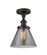 Cone - 1 Light - 8 inch - Oil Rubbed Bronze - Semi-Flush Mount (3442|916-1C-OB-G43-LED)