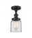 Bell - 1 Light - 5 inch - Oil Rubbed Bronze - Semi-Flush Mount (3442|916-1C-OB-G52-LED)