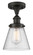 Cone - 1 Light - 6 inch - Oil Rubbed Bronze - Semi-Flush Mount (3442|916-1C-OB-G64-LED)