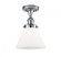 Cone - 1 Light - 8 inch - Polished Chrome - Semi-Flush Mount (3442|916-1C-PC-G41)