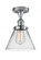 Cone - 1 Light - 8 inch - Polished Chrome - Semi-Flush Mount (3442|916-1C-PC-G42)