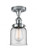 Bell - 1 Light - 5 inch - Polished Chrome - Semi-Flush Mount (3442|916-1C-PC-G52)