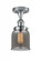 Bell - 1 Light - 5 inch - Polished Chrome - Semi-Flush Mount (3442|916-1C-PC-G53-LED)