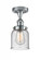 Bell - 1 Light - 5 inch - Polished Chrome - Semi-Flush Mount (3442|916-1C-PC-G54-LED)