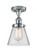Cone - 1 Light - 6 inch - Polished Chrome - Semi-Flush Mount (3442|916-1C-PC-G62-LED)