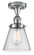 Cone - 1 Light - 6 inch - Polished Chrome - Semi-Flush Mount (3442|916-1C-PC-G64)