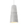 Small Cone 1-Light LED Pendant (254|CER-6430-CONC-MBLK-WTCD-LED1-700)