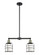 Bell Cage - 2 Light - 21 inch - Black Antique Brass - Stem Hung - Island Light (3442|209-BAB-G51-CE-LED)